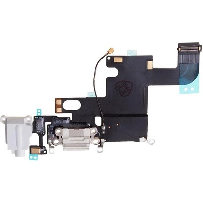 Flex kábel nabíjania iPhone 6 - nabíjací konektor, mikrofón Farba: Biela