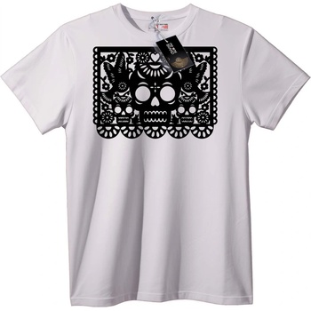 NOONEBRAND Тениска Skull изкуство черна - 4XL, Black
