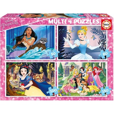 Educa - Детски пъзел 50-80-100-150 ч Disney Princess 17637