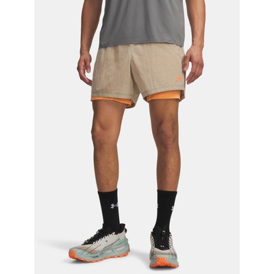 Under Armour Pánske kraťasy Trail Run 5' Lined Short Hnedá