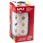 APLI Стикери за развитие, 20 мм, зеленчукови, APLI Kids "Stickers", смесени дизайни, 900 етикета/ролка 19716 (19716)