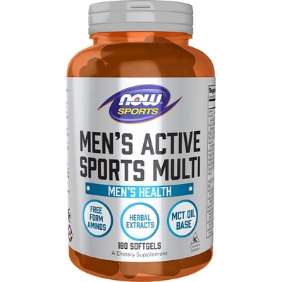 Now Foods sports pánske aktívne športové multi 180 mäkkých gélov