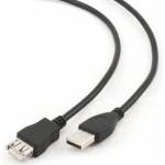 Gembird USB 2.0 CABLE BACKLOODER AM-AF 4, 5M USB 2.0 - HQ, black
