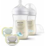Philips Комплект Philips Avent - Natural Response 3.0, Шишета РР 2 х 260 ml + 2 х Залъгалки (0-6), море (SCD837/11) - ozone