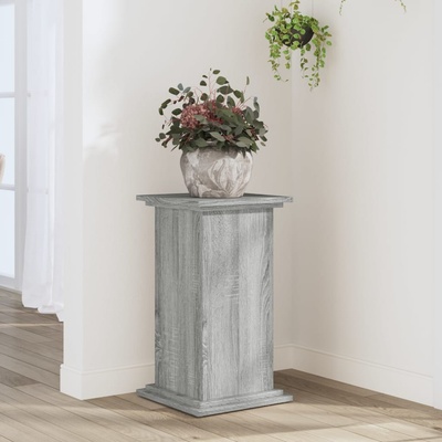 vidaXL Поставка за растения, сив сонома, 33x33x60 см, инженерно дърво (852965)