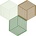 Zone Denmark Hexagon Поставки за горещи съдове, зелено-кафяви, 3 бр (36856)