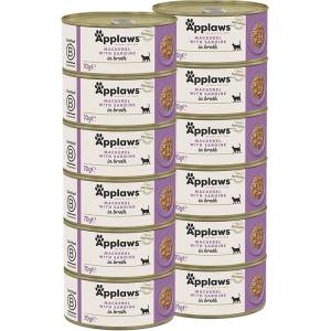 Applaws Консерва за котки с скумрия и сардина в бульон 12 x 70 г