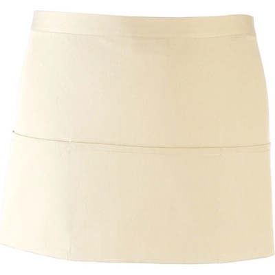 Premier Zástěra Colours PR 155 do pasu s kapsou krátká COT-39015510099 Naturální