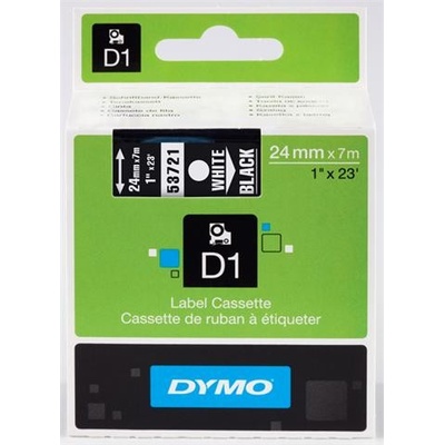 páska DYMO 53721 D1 White On Black Tape (24mm) (S0721010)