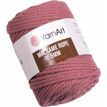 YARNART Macrame Rope 5 mm 5 mm 85 m 792 Dusty Rose юта (Macrame Rope 5 mm 792)