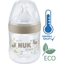 Nuk for Nature fľaša s kontrolou teploty hnedá 150 ml