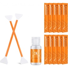 K&F Concept 10Pcs Double-Headed Cleaning Stick + 20ML Cleaning Solution