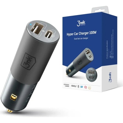 3mk Protection Зарядно устройство за кола 3mk Hyper Car Charger, 100W (5903108464567)