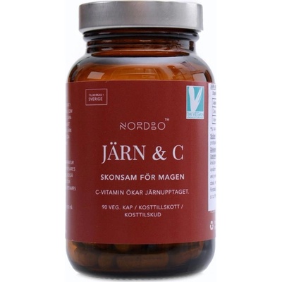 Nordbo Järn C Železo a Vitamín C 90 kapsúl