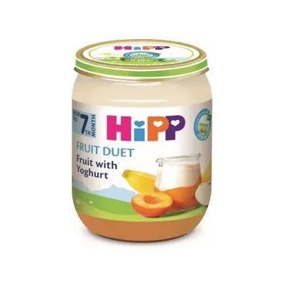 HiPP Био плодово пюре Hipp Fruit Duet - Йогурт с плодове, 160гр
