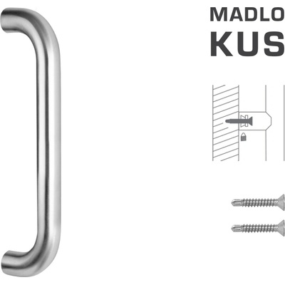 FT - MADLO kód K01 Ø 30 mm ST ks Rozteč madla: 600 mm, Dĺžka: 630 mm, Rozmer profilu madla: Ø 30 mm