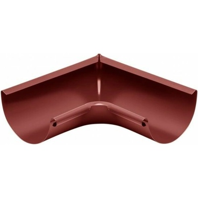 KJG Žľabový roh vnútorný 250 mm šírka žľabu 105 mm pozink RAL 3009 Oceľovo červená