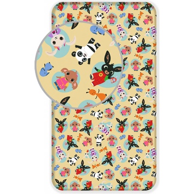 Jerry Fabrics bavlna napínací prostěradlo Zajíček Bing 051 90x200/25