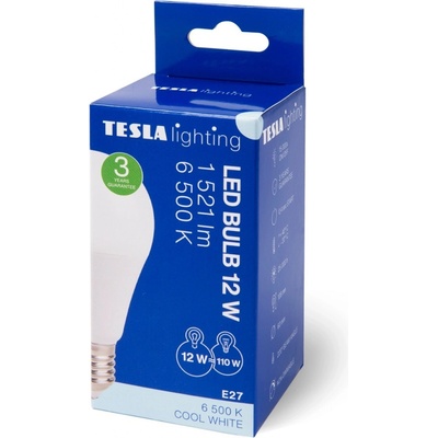 Tesla LED žárovka Bulb A60, E27, 12W, 230V, 1521lm, 25 000h, 6500K, 220°