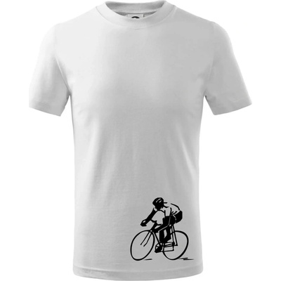 Silniční cyklista tričko dětské Bílá