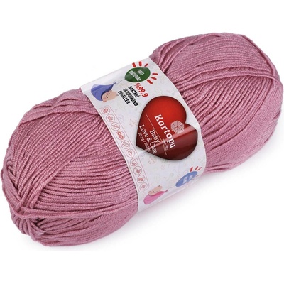 Pletací příze Baby Love a Care 100 g Varianta: 11 (1763) starorůžová, Balení: 1 ks 49576/120717/231148