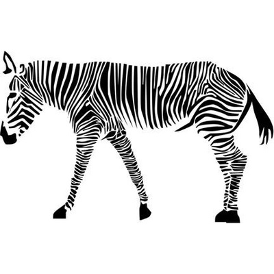 IMPOL TRADE Samolepky na stenu zebra SPNB172TS, rozmer 90 x 160 cm