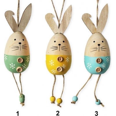 Zajíc závěs dřevo 18cm mix