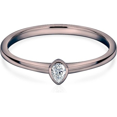 Savicki Zásnubný prsteň Pure čierne zlato diamant PURE P PE 10 D CZ