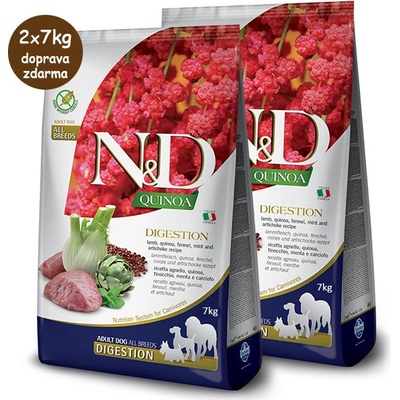 N&D Quinoa Grain Free DOG Digestion Lamb & Fennel 14 kg