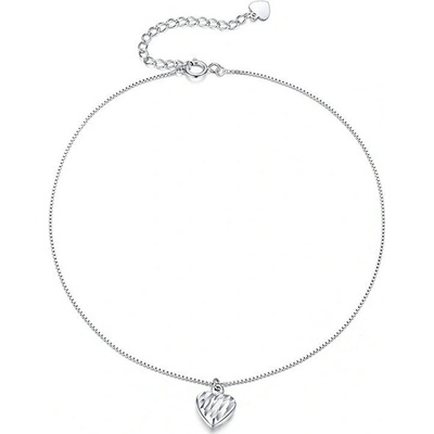 P&J Jewellery Stříbrný náramek na nohu srdíčko FSB8 – Zboží Dáma