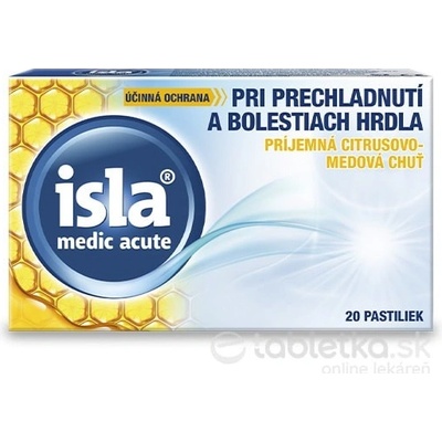 Isla Medic Acute citrus med 20 pastilek