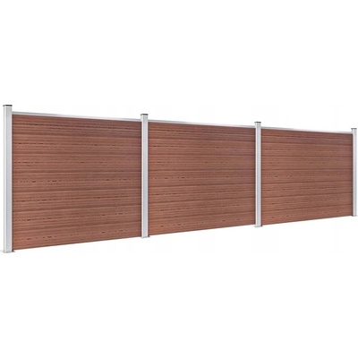vidaXL Set plotového dílce WPC 526 x 146 cm černý