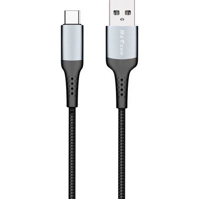 DeTech Кабел за данни DeTech DE-43C2, Type-C, 2.0m, Black - 40261 (DE-40261)