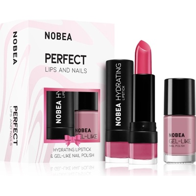 NOBEA Day-to-Day Perfect Lips and Nails комплект лак за нокти и хидратиращо червило