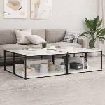 vidaXL Рафтове, 8 бр, бял гланц, 80x50x1, 5 см, инженерно дърво (805357)