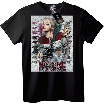 NOONEBRAND Тениска Harley Quinn Измъчван Портрет - M, Black