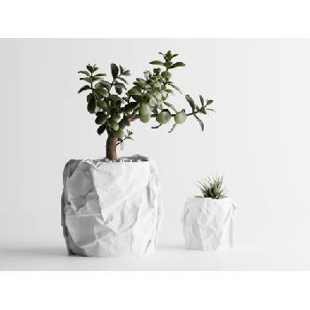 Кашпа Miami голяма бял мат