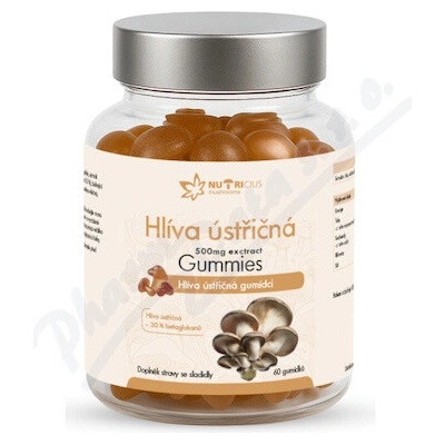 Nutricius Hliva ustricová 500mg gummies 60 ks