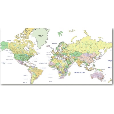 Foto obraz akrylový na stenu Mapa sveta 100x50 cm
