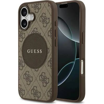 GUESS Калъф Guess 4G Circle Classic Logo MagSafe за iPhone 17 - кафяв