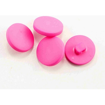 Gombík so spodným prišitím - ostro ružová - priemer 1,5 cm