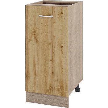 ИРИМ Долен шкаф с една врата и рафт Сити МДД-21 мока / дъб дакота 40 см