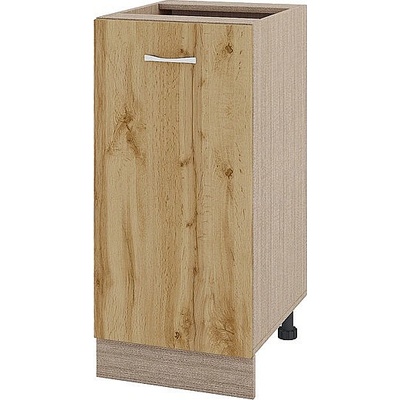 ИРИМ Долен шкаф с една врата и рафт Сити МДД-21 мока / дъб дакота 40 см