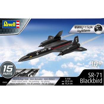 Revell Сглобяем модел, Revell, Самолет Lockheed SR-71 Blackbird, 15 части (R03652)