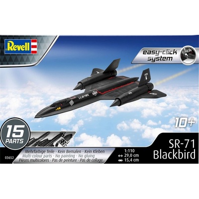 Revell Сглобяем модел, Revell, Самолет Lockheed SR-71 Blackbird, 15 части (R03652)