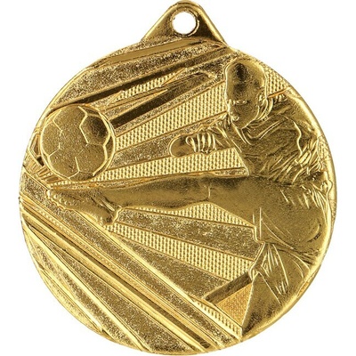 ME001/G Medaila futbal pr.50 mm hr.2 mm zlato 5x0 2 cm