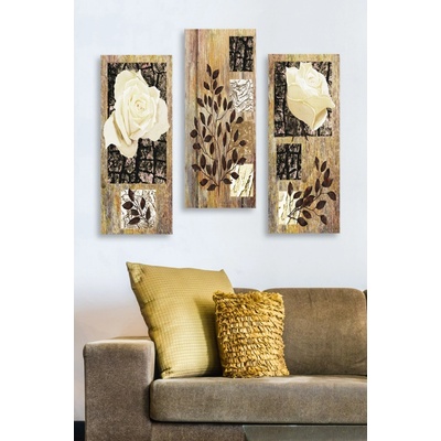 ASIR Sada nástěnných obrazů RŮŽE 70 cm MDF