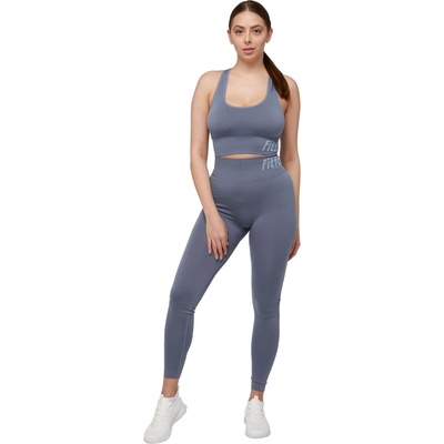 Fitforce dámske legíny LAUWRY tmavo sivá svetlomodrá