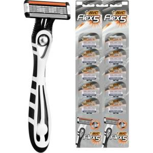BIC Самобръсначка BIC Flex5, еднократна употреба, за мъже, 10 броя (39140201)