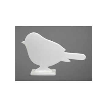 Keramický ptáček 12,3 cm bílý Gasper